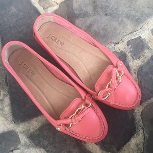 J. Crew Coral Slip On flats Loafers size 8